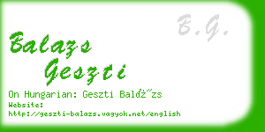 balazs geszti business card